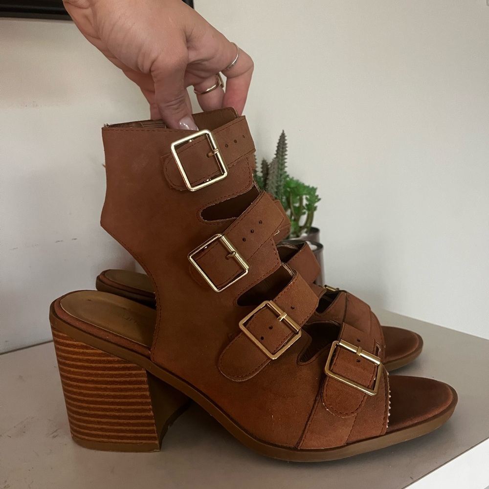 Brown Strap Heels